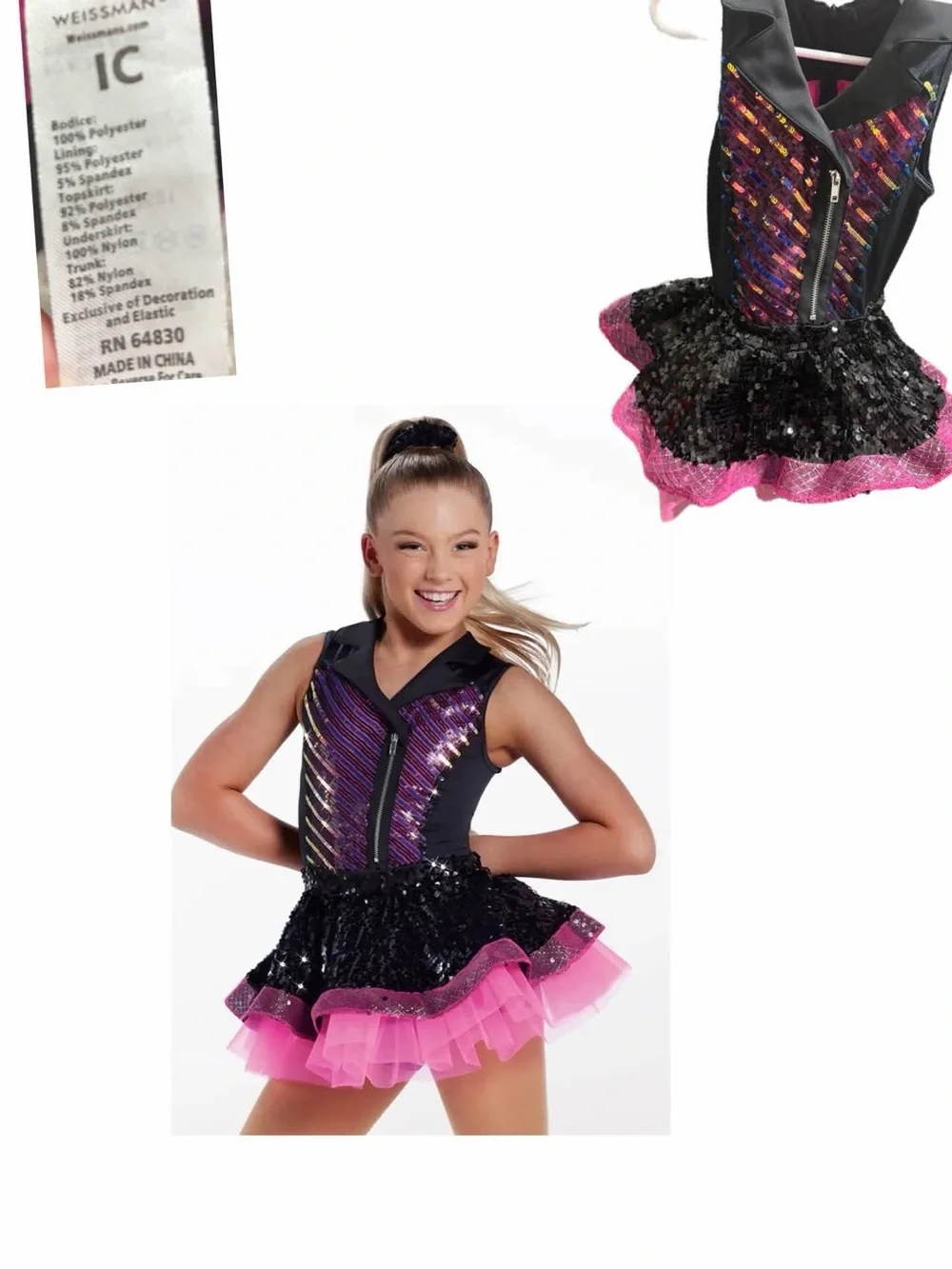Weissman Top Secret Personal Beeswax size IC dance costume